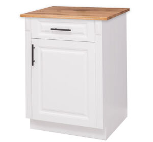 Landhausstil MDF Küchenunterschrank mit Schublade - Eichenplatte