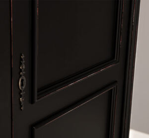 Kleiderschrank im Landhausstil mit Schubladen schwarz shabby-chic