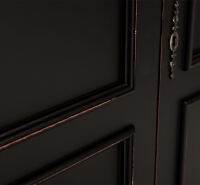 Kleiderschrank im Landhausstil mit Schubladen schwarz shabby-chic