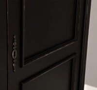 Kleiderschrank im Landhausstil mit Schubladen schwarz shabby-chic