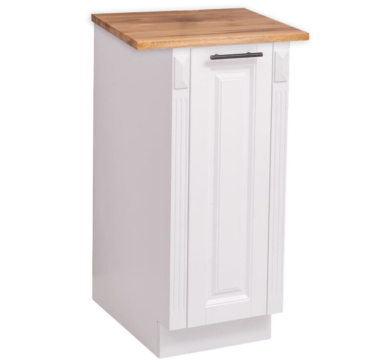 Landhausstil Küchenmodul Apothekerschrank - Eichenplatte