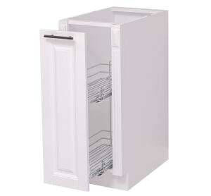 Landhausstil Küchenmodul Apothekerschrank - Eichenplatte