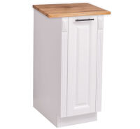 Landhausstil Küchenmodul Apothekerschrank - Eichenplatte