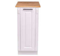 Landhausstil Küchenmodul Apothekerschrank - Eichenplatte