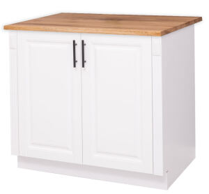Landhausstil Spülenunterschrank - Eichenplatte