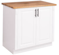 Landhausstil Spülenunterschrank - Eichenplatte