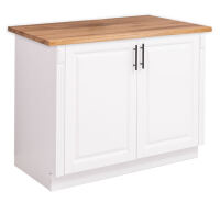 Landhausstil Spülenunterschrank groß - Eichenplatte