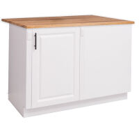 Landhausstil Küchen-Eckunterschrank links - Eichenplatte
