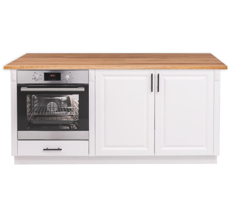 Landhausstil Küchenunterschrank für Backofen und Spüle - Eichenplatte