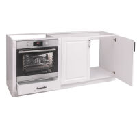 Landhausstil Küchenunterschrank für Backofen und Spüle - Eichenplatte