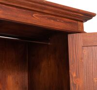Landhauskleiderschrank mit 3 Schubladen mahagoni tief gebürstet