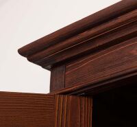 Landhauskleiderschrank mit 3 Schubladen mahagoni tief gebürstet