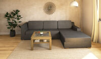 Couchtisch aus Wildeiche mit Glasplatte - 70x70cm