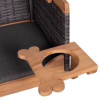 Hundestrandkorb grau-braun Design 464