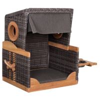 Hundestrandkorb grau-braun Design 464