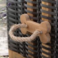 Hundestrandkorb grau-braun Design 464