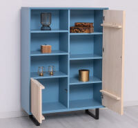 Highboard Skandi mit Holztüren in Lamellenoptik Konfigurator alles frei wählbar