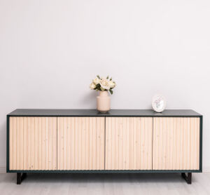 Sideboard Skandi mit Holztüren in Lamellenoptik Konfigurator alles frei wählbar
