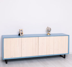Sideboard Skandi mit Holztüren in Lamellenoptik Konfigurator alles frei wählbar