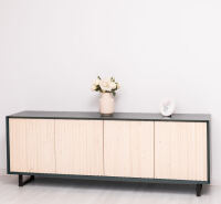 Sideboard Skandi mit Holztüren in Lamellenoptik Konfigurator alles frei wählbar