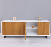 Sideboard Skandi mit Holztüren in Lamellenoptik Konfigurator alles frei wählbar