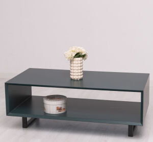 Couchtisch Skandi mit schwarzen Metallfüßen