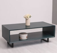 Couchtisch Skandi mit schwarzen Metallfüßen
