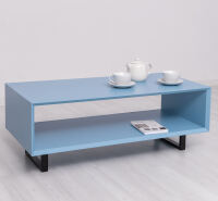 Couchtisch Skandi mit schwarzen Metallfüßen