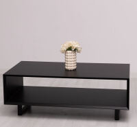 Couchtisch Skandi mit schwarzen Metallfüßen