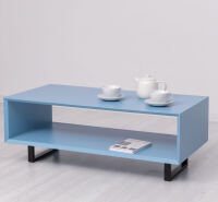 Couchtisch Skandi mit schwarzen Metallfüßen lackiert