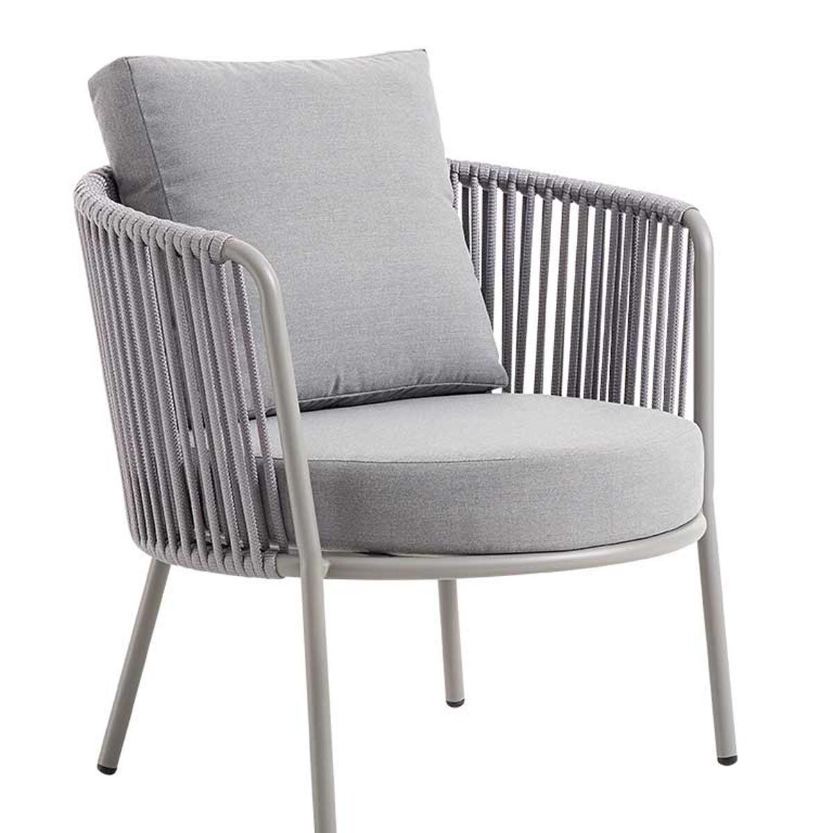 Lounge-Sessel Outdoor, hellgrau - Onlineshop für massive Landhausmöbel