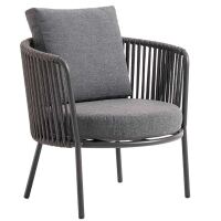 Garten-Loungemöbel-Set 4-teilig dunkelgrau