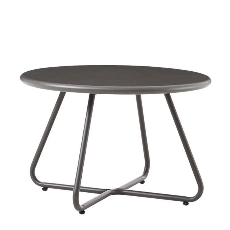Runder Outdoor-Tisch, dunkelgrau/Taupe