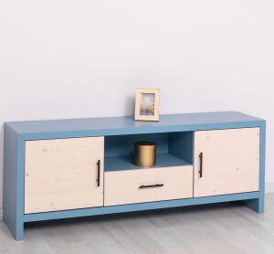 TV Lowboard mit Holztüren Berlin, 160 cm