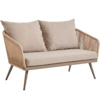 4-teiliges Loungemöbel-Set, creme-beige