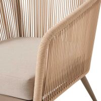 4-teiliges Loungemöbel-Set, creme-beige