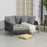 Outdoor-Daybed dunkelgrau
