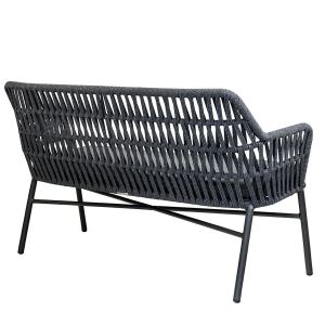 Attraktive Outdoor-Bank 2-Sitzer, dunkelgrau