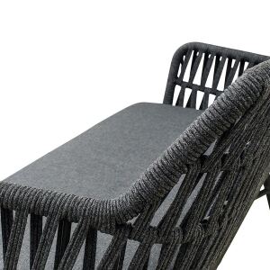 Attraktive Outdoor-Bank 2-Sitzer, dunkelgrau