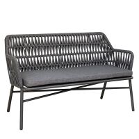Attraktive Outdoor-Bank 2-Sitzer, dunkelgrau
