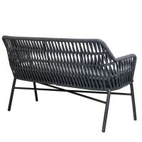 Attraktive Outdoor-Bank 2-Sitzer, dunkelgrau