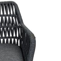 Attraktive Outdoor-Bank 2-Sitzer, dunkelgrau