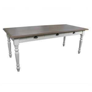 FranzÃ¶sischer Landhausstil Esstisch, altweiÃŸ braun, 210 cm