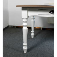 FranzÃ¶sischer Landhausstil Esstisch, altweiÃŸ braun, 210 cm
