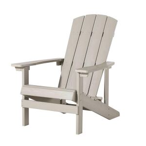 Landhaus-Sessel mit Hocker, Taupe