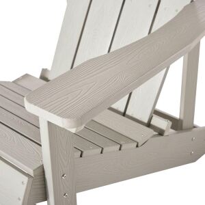Landhaus-Sessel mit Hocker, Taupe