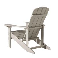Landhaus-Sessel mit Hocker, Taupe