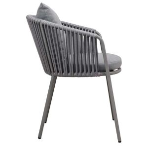 Bequemer Outdoor-Sessel inkl. Kissenset, grau