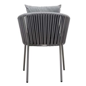 Bequemer Outdoor-Sessel inkl. Kissenset, grau