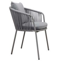 Bequemer Outdoor-Sessel inkl. Kissenset, grau